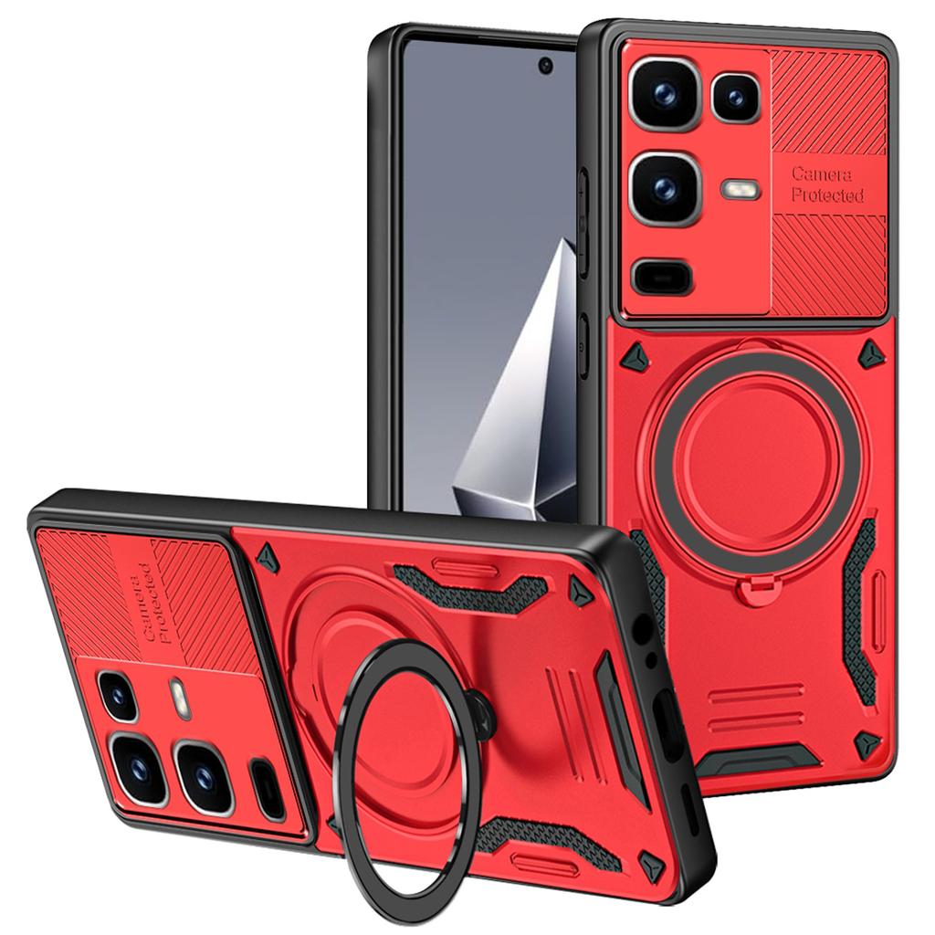 Magnetic Case For Infinix Note 50 4G / Note 50 Pro 4G Shockproof TPU + PC Phone Back Cover with Kickstand