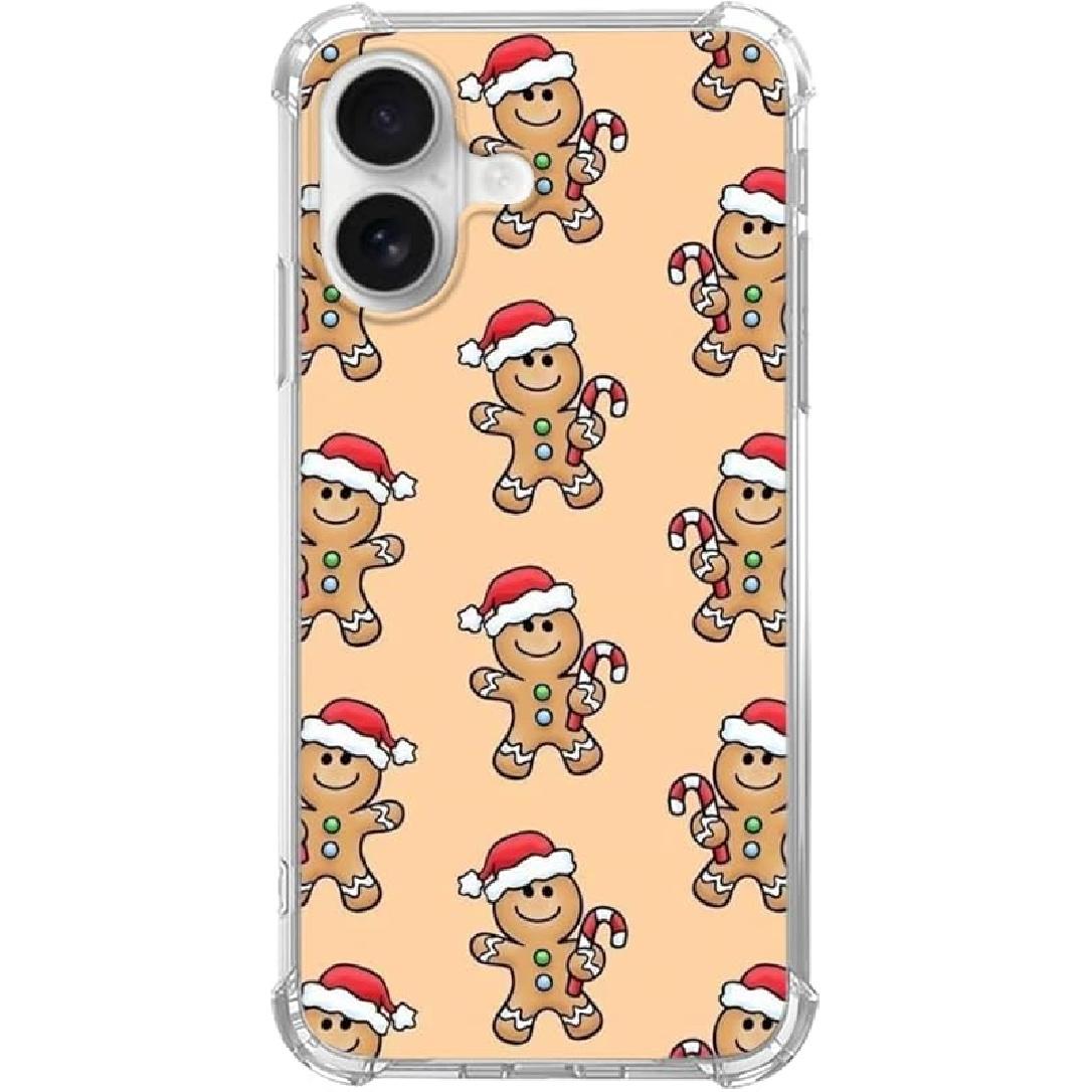 Black Christian Collage Aesthetic Case Compatible with iPhone 16 Plus, Faith Verses Case for iPhone 16 Plus, Cool TPU Bumper Phone Case Cover Cute Gingerbread