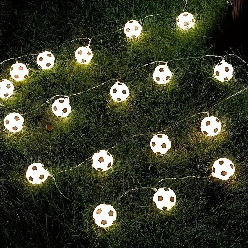 

Soccer Balls LED String Lights, Football Garland Lights Bedroom Home Wedding Party, For Bar Club Garden Party Sports Carnival Parties Garden, Patio De 10 Lights белый