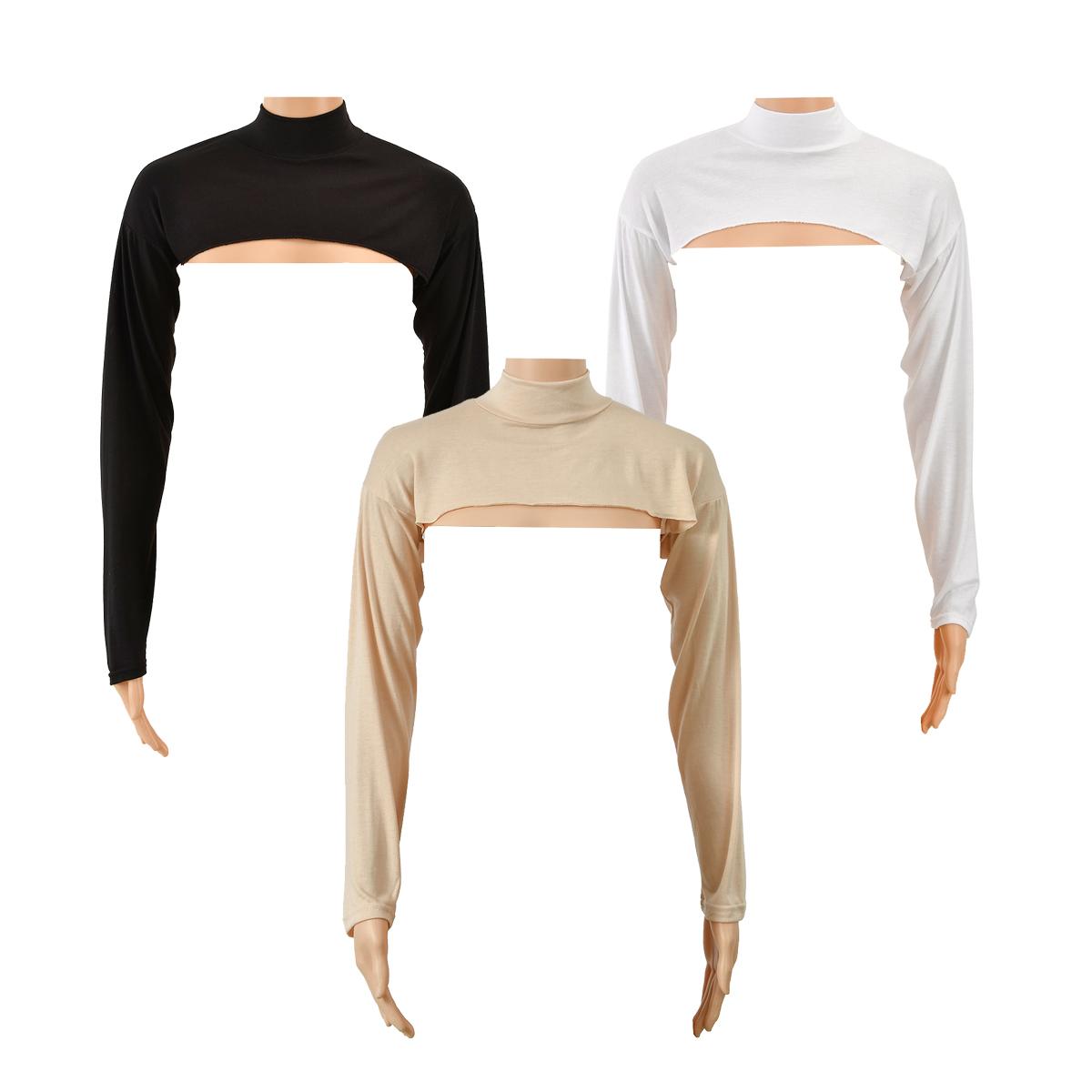 

3 шт. Еластична бавовна модал з повним коміром-стійкою, рукав, жіночий мусульманський, довгий рукав, накидка, плече, накладка на рукав, захист від сонця, одяг, рукави