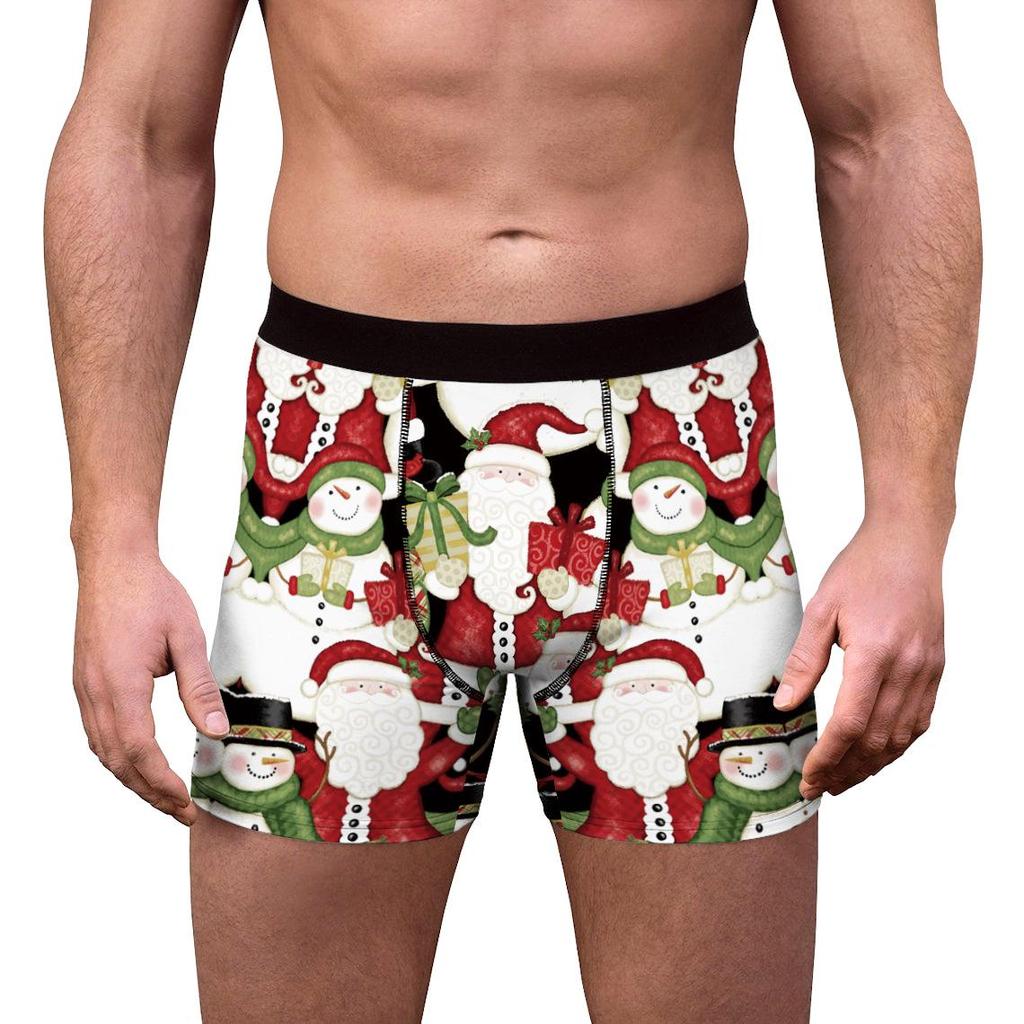 2024 Herren Kreative Weihnachts-Print Boxershorts