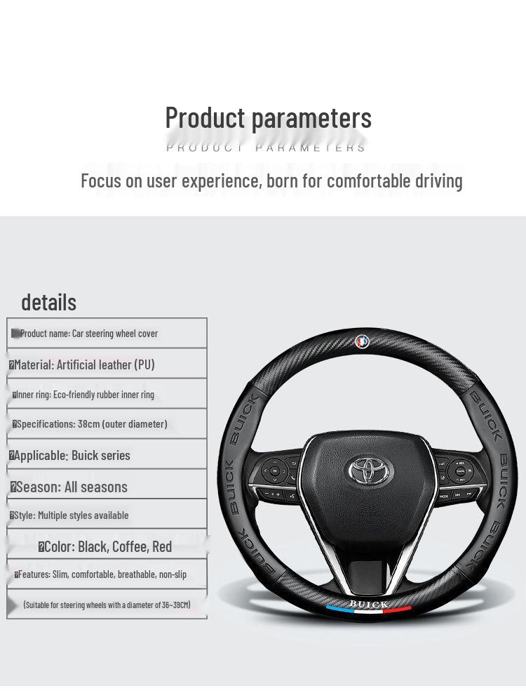Universal Steering Wheel Cover for Buick Excelle, Verano, Regal, Encore, LaCrosse, Yuelang - All Seasons