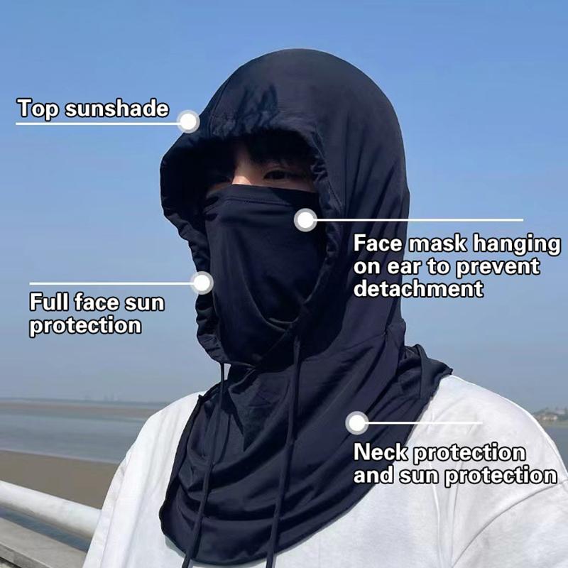 Sunscreen Mask Scarf Hat Three-In-One Summer Male Cover Full Face Breathable Cycling