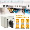 220V Universal Rotary Switch ON OFF 2 Positions with Flame Retardant & Waterproof Exterior Box with Master Switch Exterior Home