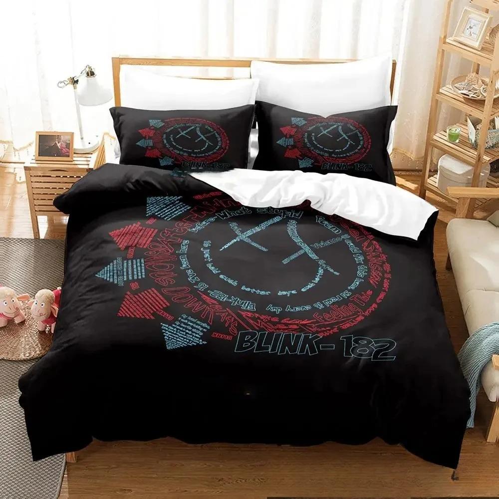 3D Printed Music Band B-Blink-182 Bedding Set Boys Girls Twin Queen King Size Duvet Cover Pillowcase Bed boys Adult Home Textile