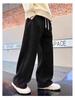 Teen Boys' Thick Velvet Straight-Leg Sports Pants for Autumn & Winter