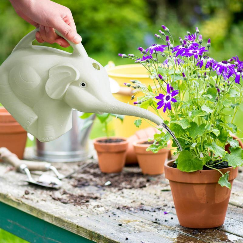 Cute Plastic Elephant Shape Watering Pot Can Plant Outdoor Irrigation Gardening Tools Household Small Water Spray Pot