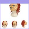 Máscara de Látex Halloween Boneco Chucky Brincadeira de Criança com Design Assustador para Festa e Cosplay