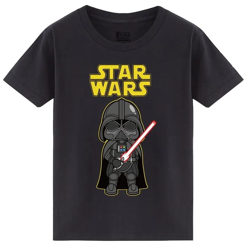 Cotton Breathable Childrens Tshirt Trendy and Cool Star Wars Full Character Printed Parentchild Short Sleeved 2026 New Item