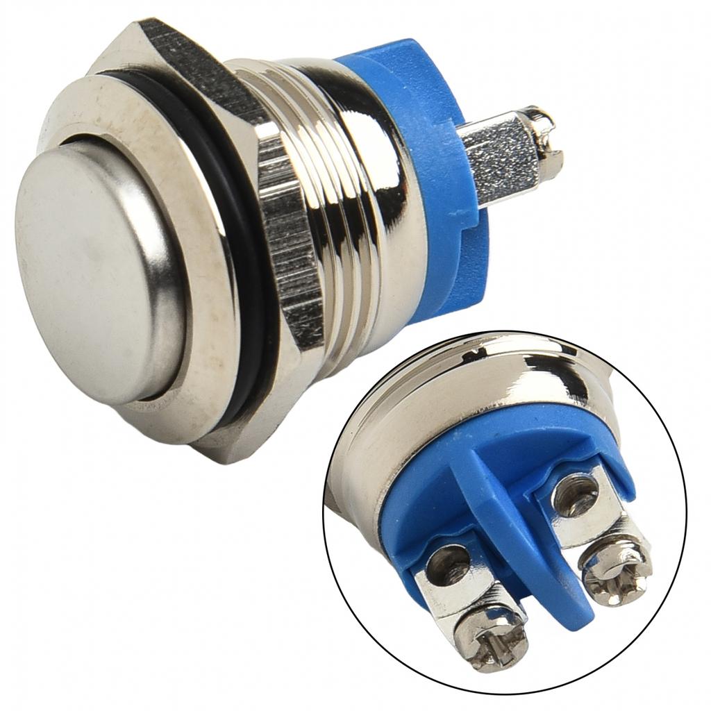 12 В 16 мм металевий водонепроникний кнопковий миттєвий НІ перемикач Пуск латунь