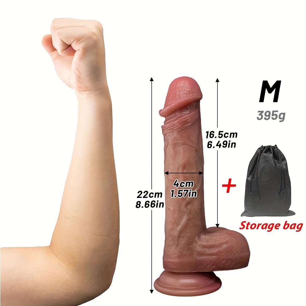 16.33-Inch Extra Long Realistic Dildo with 5 Size Options– Soft Flexible Silicone with Strong Suction Cup, Lifelike Texture for Women & Couples Adult