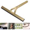 Shower Squeegee for Glass Doors with Adhesive Hook Gold Window Squeegee Rubber Scraper for Bathroom, Window, Mirror, Car Glass, Tile Wall
