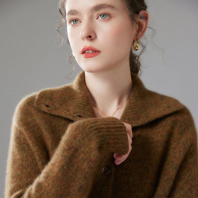 Fanzhen Women's Thick Cashmere Cardigan