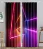 Neon Emitted Light Filtering 3D Printing WaveBlackout Window Panel Curtain Living Room Room Bedroom Bathroom Kicthen Door Cupboard Decor Hooks