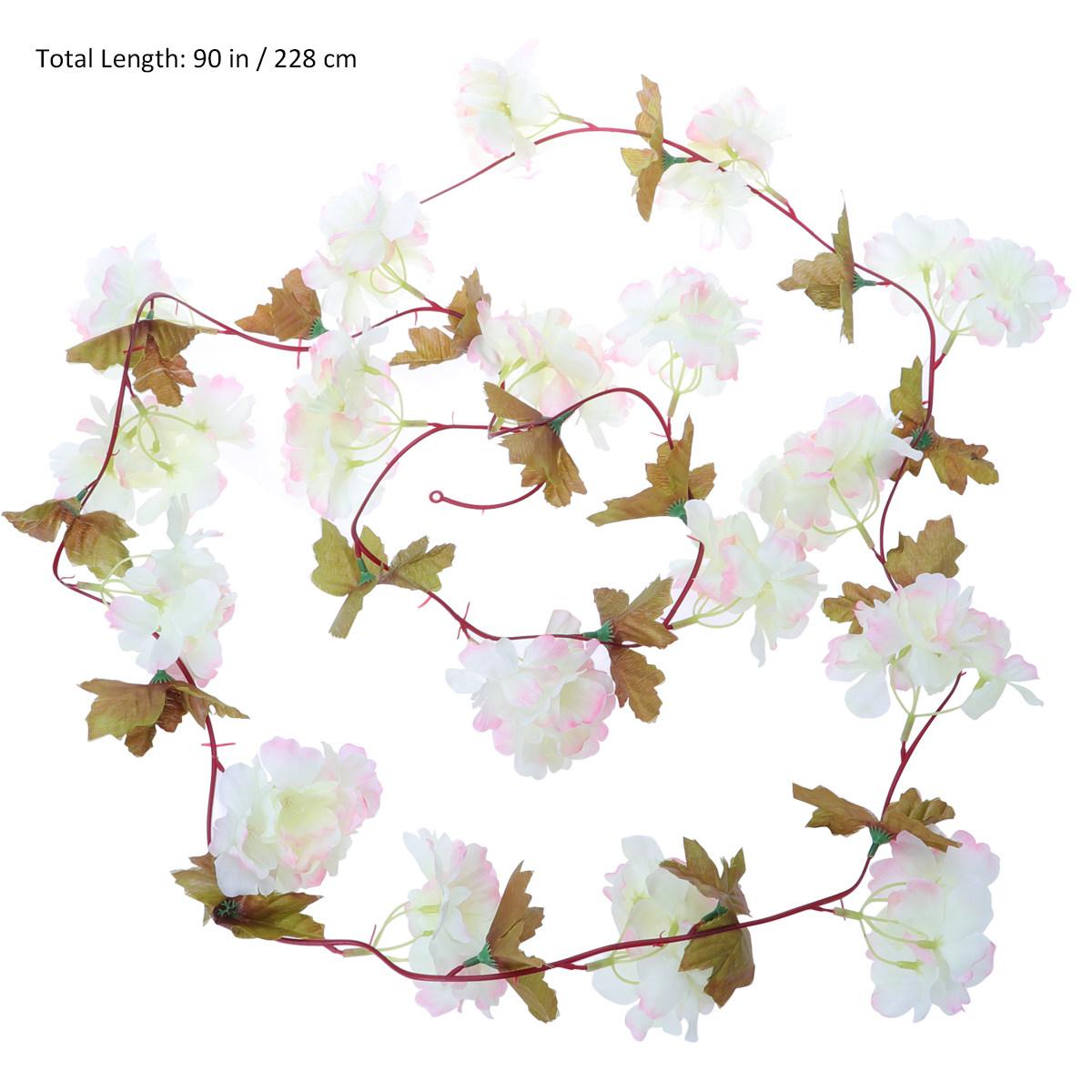 Cherry Blossom Vine Artificial Flower Vine Light Pink Wedding Wall Hanging Garland Home Garden Decorative Silk Floral розовый
