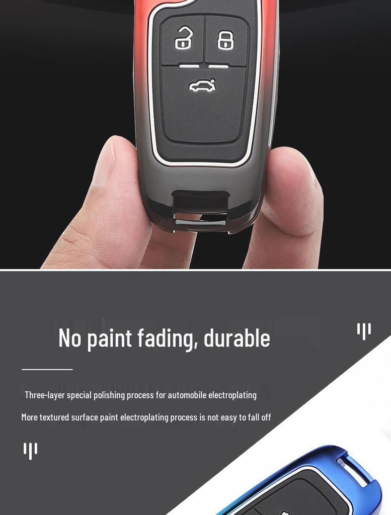 Gradient Key Case for Buick: Fits Verano, LaCrosse, Encore, Regal, Yinglang - Folding Design with Buckle