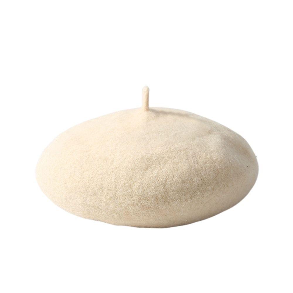 Farbe Warme Mütze Schiebermütze Kinderkappen Mädchen Baskenmütze Baby Wollmütze Kinder Baskenmütze Kinderkappen