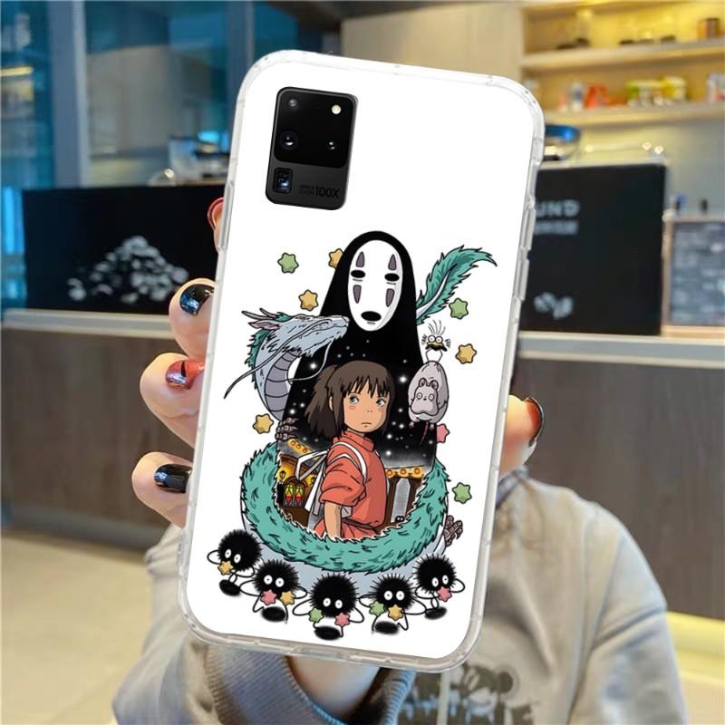 Studio Ghibli Chihiros Reise ins Zauberland Telefon Fall Für Samsung Galaxy S10 S21 S22 Plus Ultra A91 A51 A21S A12 Transparent Telefon Abdeckung