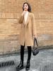 Women's Slim Fit Double-Faced Cashmere Wool Coat, 2024 High-End, Small Sizes Available