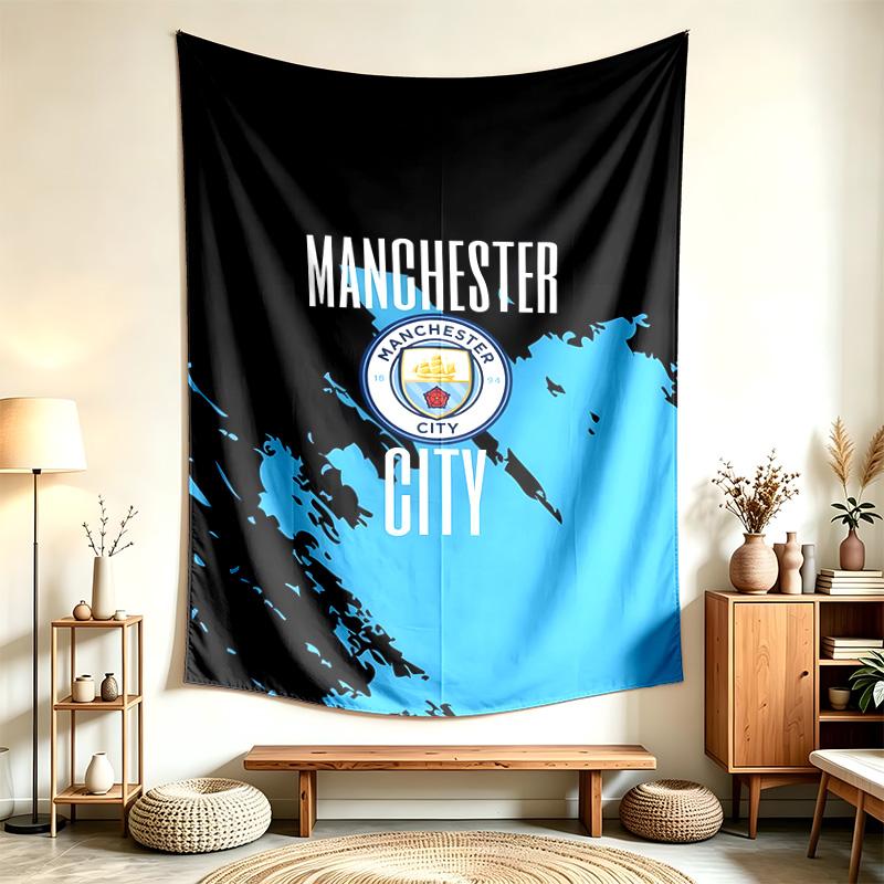 Il Manchester City FC (14) Arazzo Adatto Per Decorare Case Dormitori E Camere Da Letto Morbido Al Tatto E Un Regalo Perfetto Per Amici E Familiari