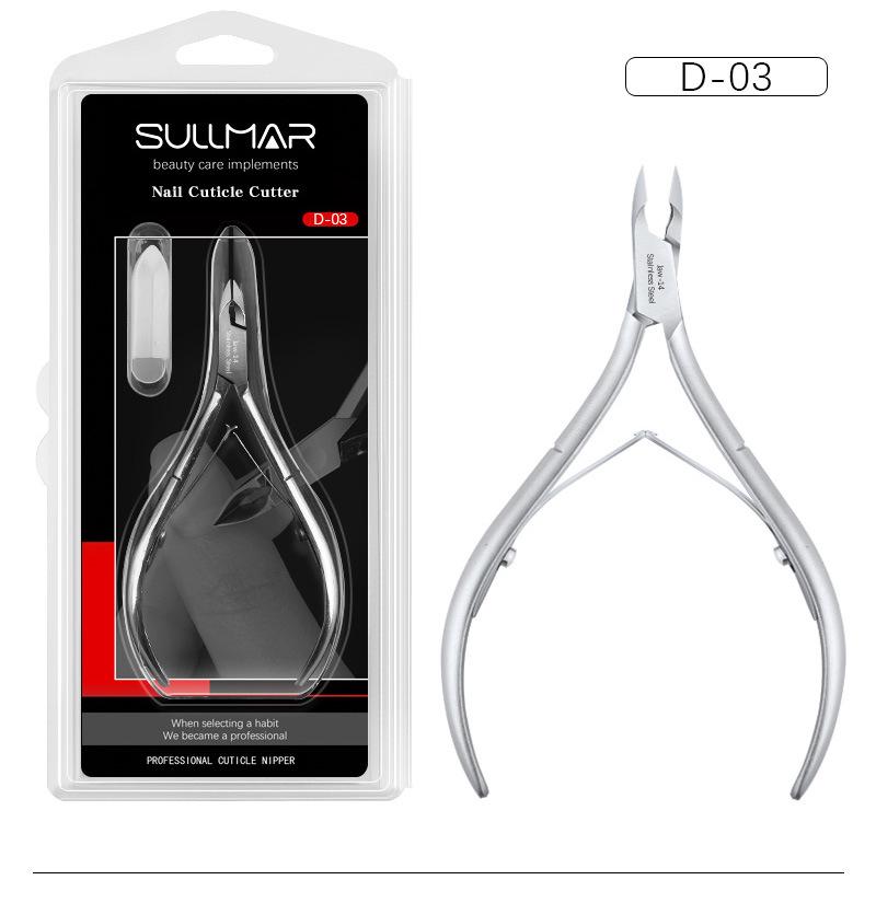 SULLMAR Dead Skin Scissors & Pliers Set (Gold & Silver, Stainless Steel, Double Fork) D-501/D07/D03