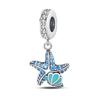 925 Silver Ocean Series Turtle Crab Charm Beads for 3mm Bracelet DIY Jewelry Making 100% Authentic