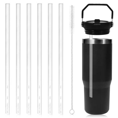 

Stanley IceFlow Stainless Steel Tumbler 30oz Replacement Straws (6 Straws), Compatible with Reusable Plastic Straws, Compatible with Stanley IceFlow 4