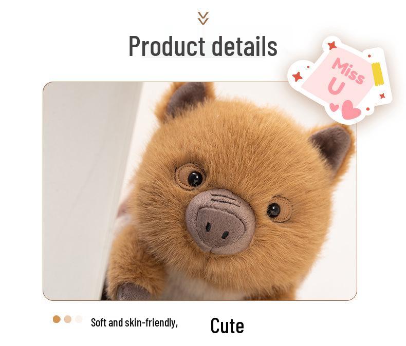 Cute Healing Wild Boar Plush Toy - Children's Soothing Doll