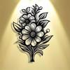 Modern Metal Flower Ceiling Decor Indoor Outdoor Rustic Home Cafe