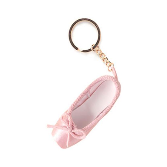 Yousheng Satin Ballet Shoe Keychain Handmade Mini Pointe Shoe Pendant with Keyring Ballet Lovers Bag Charm Gift for Ballet Dancers