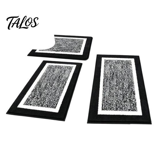 Set da 3pz Tappetini da Bagno, Tappeti da Bagno Altamente Assorbenti Antiscivolo, Tappetini Morbidi Lavabili per Lavandino del Bagno, WC, Vasca da Bagno