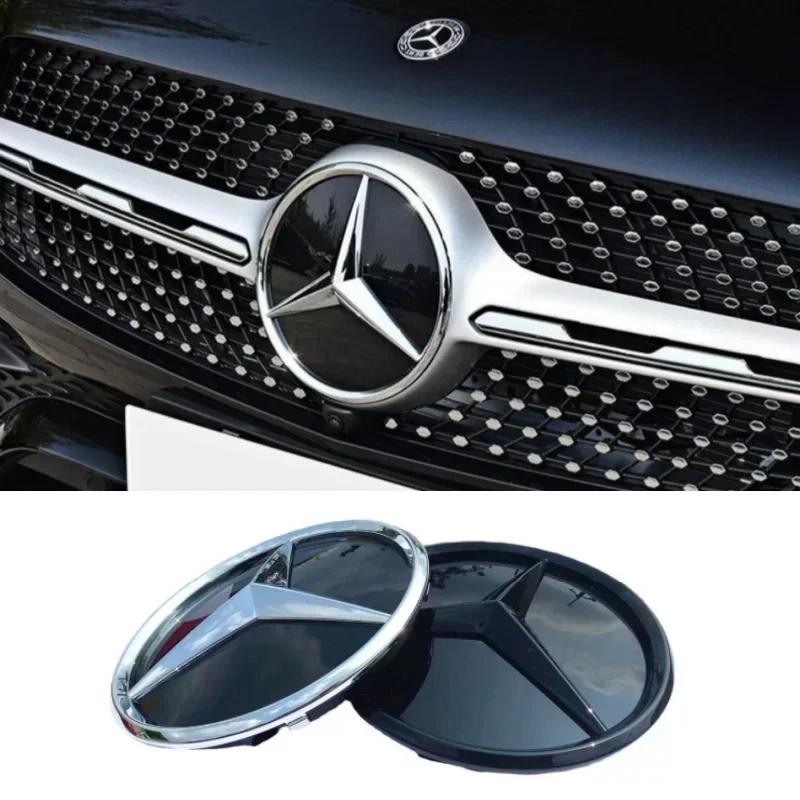 Autoaufkleber 2025 Für Benz 3D ABS-Logo Der Stern-Logo-Plakette für den Kühlergrill Spiegelunterseite für Mercedes-Benz W167 GLC GLE CLS 2020