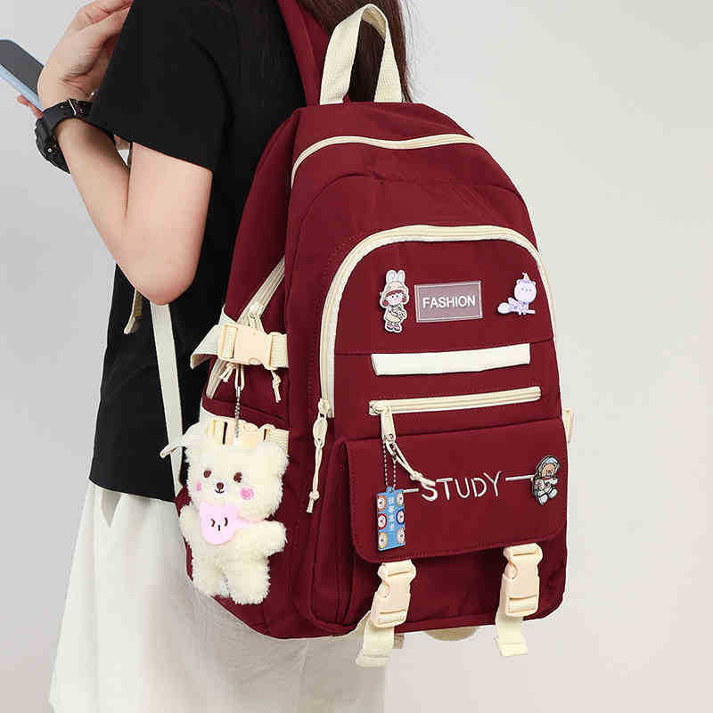 School Bag Backpack Girls Spring Fashion Junior High School Students Primary School Travel Lightweight Large Capacity Backpack