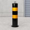 Steel Bollard with Base Plate Permanent Safety Post Hoop Handle Fixed