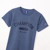 Champion Short Sleeve Crew Graphic Logo School Heather Blue Kids' T-Shirt, Neck, Print, Boys, CK-ZS317,