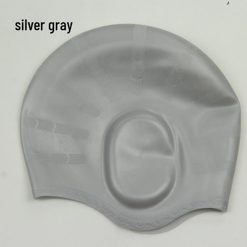 Waterproof Silicone Swim Cap: Exquisite Packaging, Fits Long Hair, Unisex for Adults