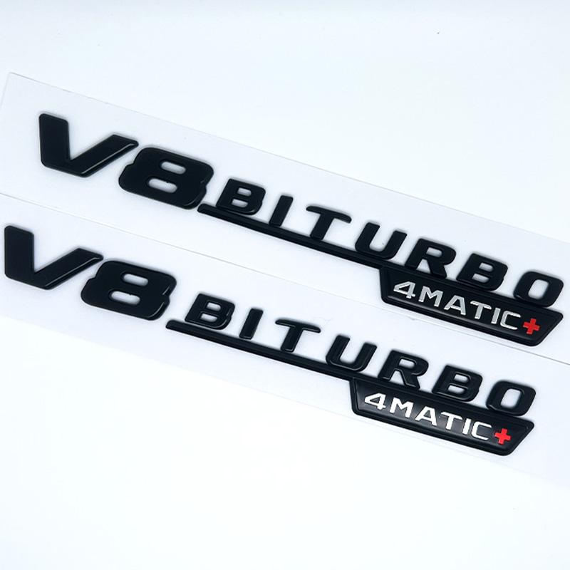 

Car Fender Side Emblem V8 Biturbo 4matic For Mercedes C63S W205 E63S W213 S63 W222 GLC63S X253 GLE63S W167 AMG Accessories V8 4MATIC P Black
