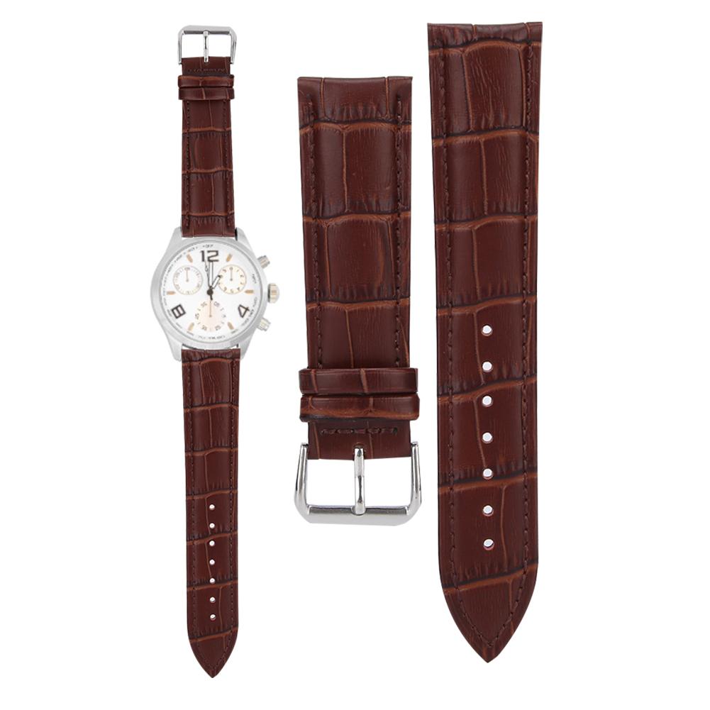 Unisex Adjustable Watch Strap Quality Watchband Exquisite Replacement Accessory (22mm)Brown
