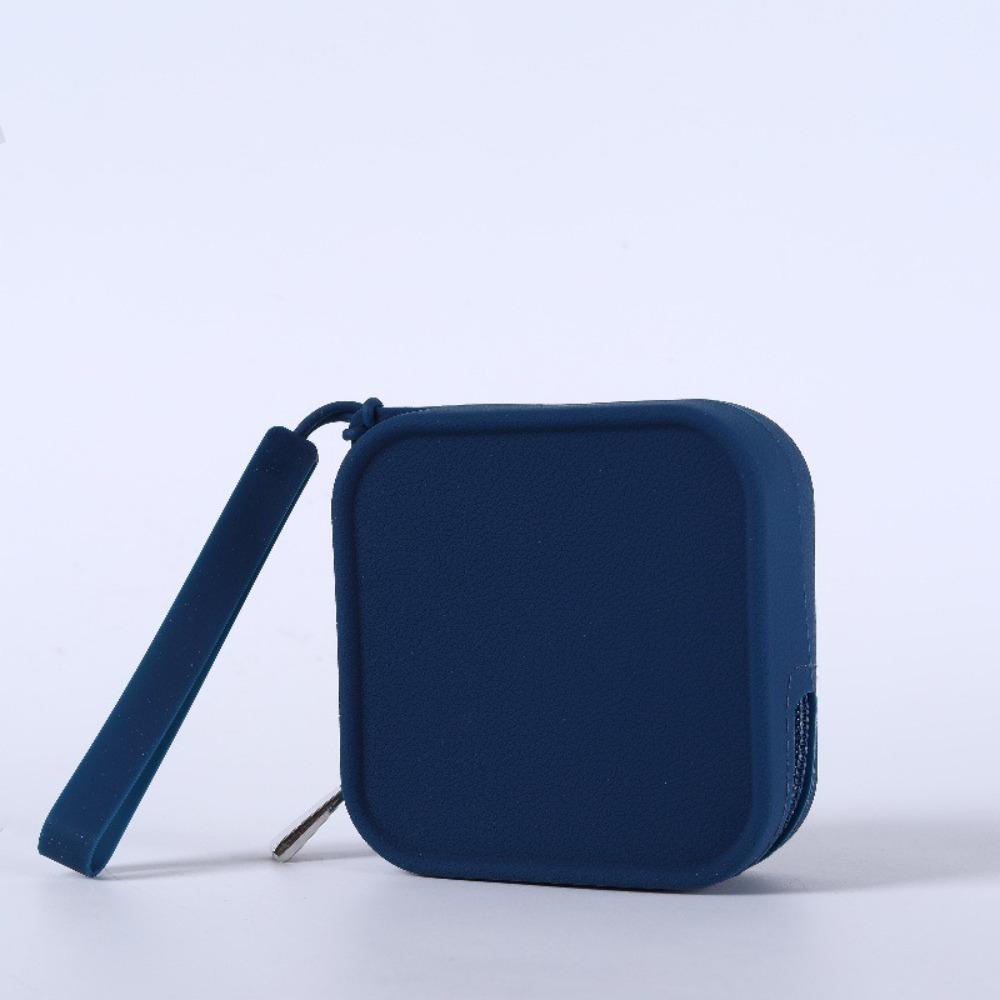 Mini Silicone Organizer Wallet Coin Purse Smooth Zipper Waterproof Travel Pouch Macaron Color Earphone Bag Students