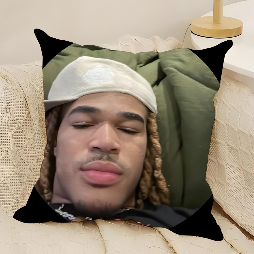 Plaqueboymax meme Pillow Case Natural Linen DoubleSided Printing Sofa Home Decor Cushion Cover