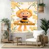 Biene Maja Custom Your Name Wall Decor Tapestry Art For Pet Memorial Birthdaywedding Party Backdrop Family Gift