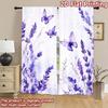 2D flat printing 2pcs Curtain Window Treatment Curtains Lavender Blooms and Butterflies Digital Printed Polyester Drapes Party