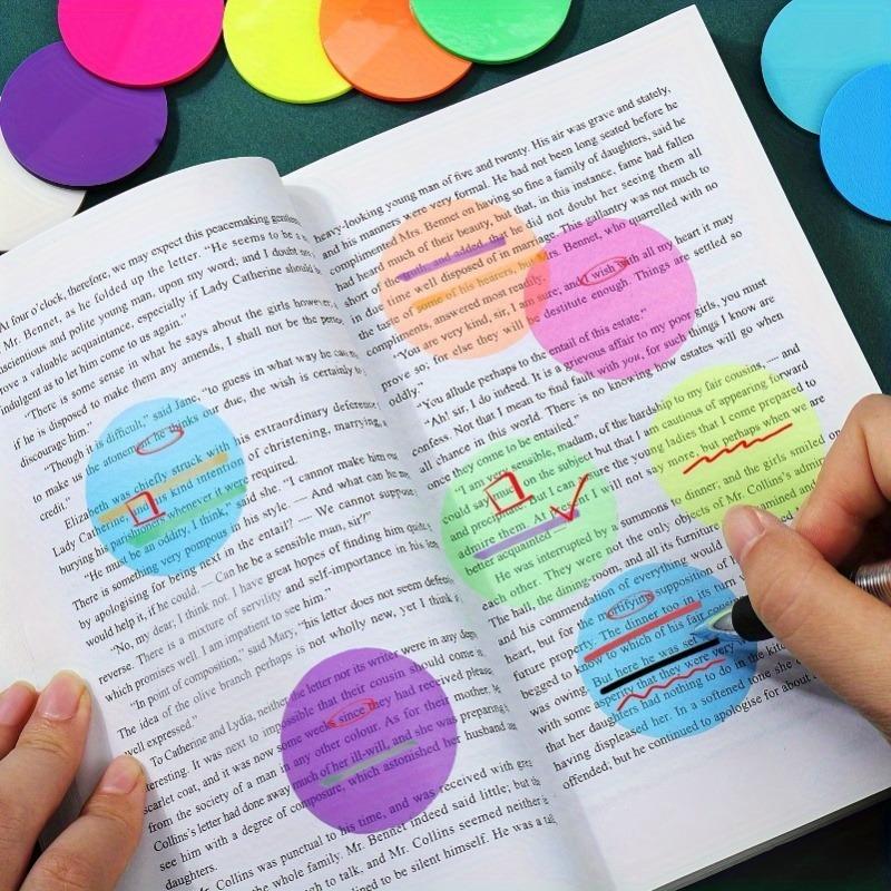 Notes Adezive Transparente Morandi Drăguțe Rotunde, Steaguri Impermeabile pentru Jurnalizare Biblică Accesorii Școlare, Organizare Studiu | Notă Adezivă Decorativă