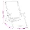Vidaxl Folding Beach Lounger, Solid Teak Wood, Gray