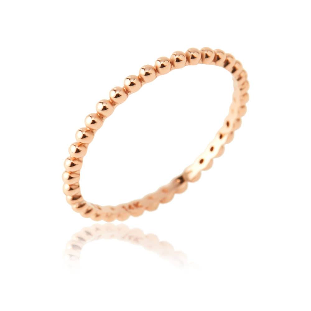 [Bnbgold] 14K/18K Bubble Candy Ball 1.5mm All-Band Ring Srs36946