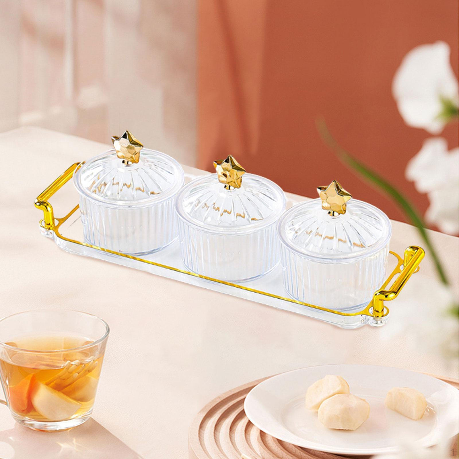 

Контейнер для сервировки конфет и орехов, разделенные тарелки, разделенный поднос для фруктов, поднос для сушеных фруктов с 3 Grid