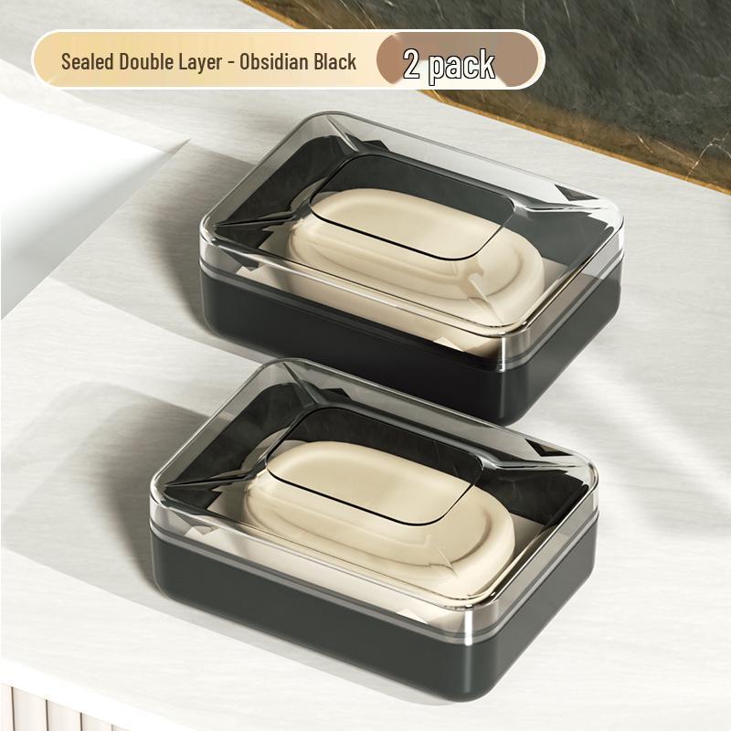 Przenośna, pyłoszczelna i wodoodporna mydelniczka z pokrywką odprowadzającą wodę do łazienki lub w podróży