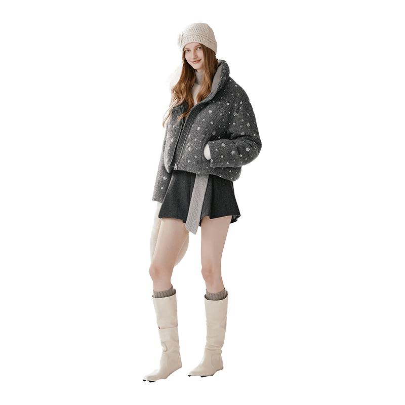 Xiangying Women s Stand-up Collar Lightweight Down Jacket M
