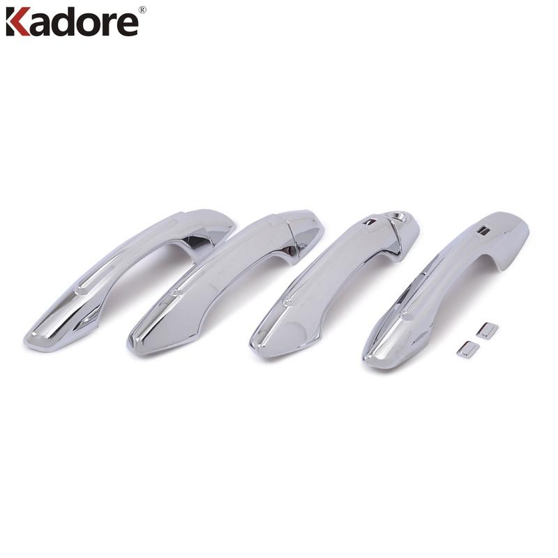 Side Door Handle Cover Trim For Hyundai Santa Fe IX45 SUV 2013 2014 2015 2016 2017 2018 Chrome Decoration Covers Car Accessories