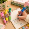 Lot de 4 Mini Stylos Dinosaure 10 cm – Stylos Bille Rétractables Fantaisie Enfant, 4 Modèles et Couleurs Assortis